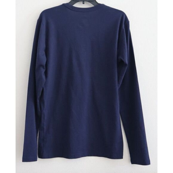 Polo Ralph Lauren PL91RL Men's Sz M Blue Logo Graphic Crew-Neck L/S Lounge Shirt - Picture 2 of 6